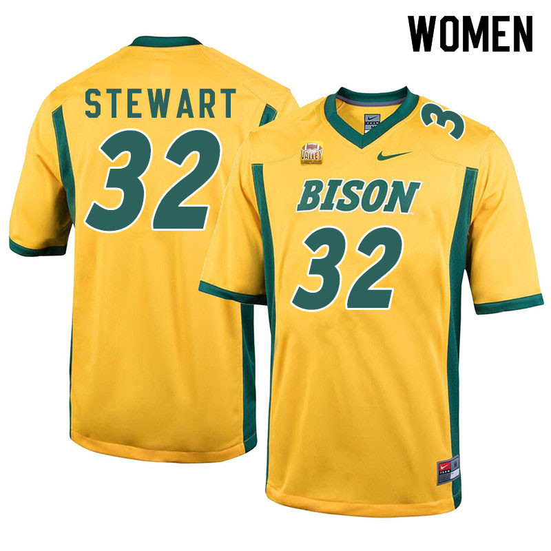 Women #32 DJ Stewart North Dakota State Bison College Football Jerseys Sale-Yellow